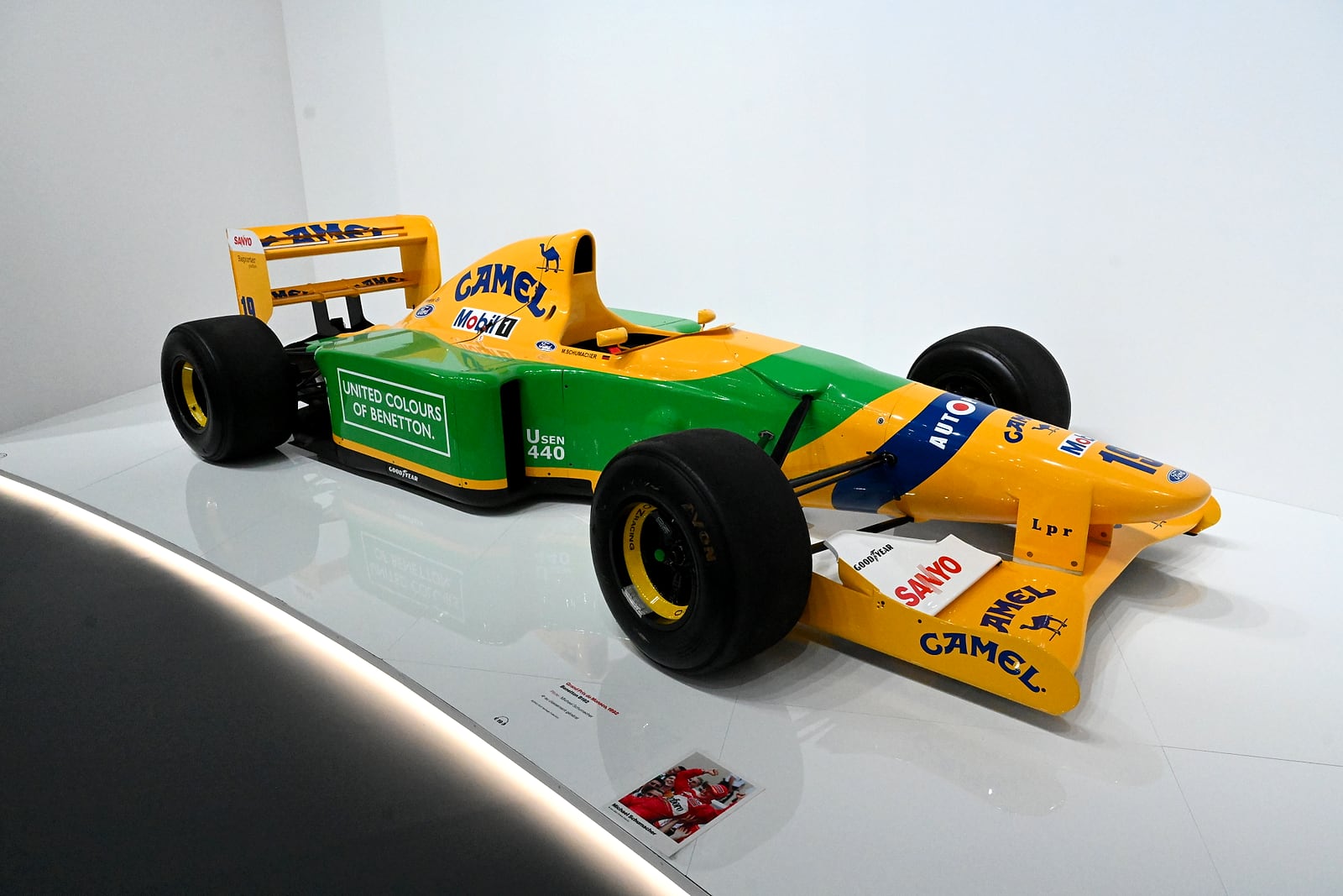 Camel-liveried Benetton Formula 1 car